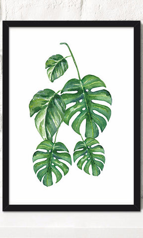 Green Leaves Oil Canvas Painting