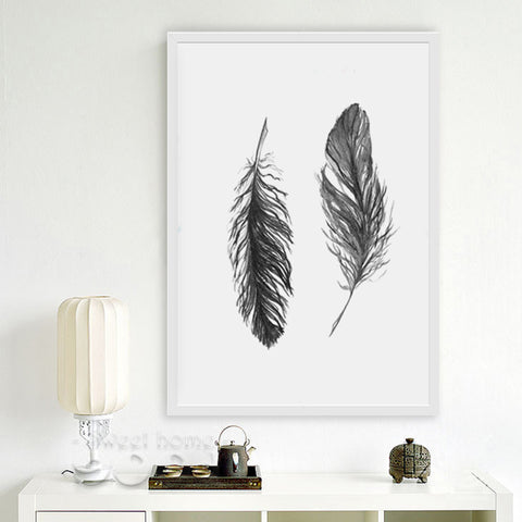 Black Feather Canvas