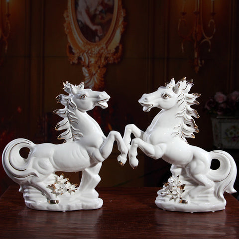 Antique Chinese Auspicious Horse Decor