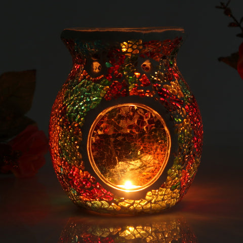 Mosaic Glass Candle Lamp