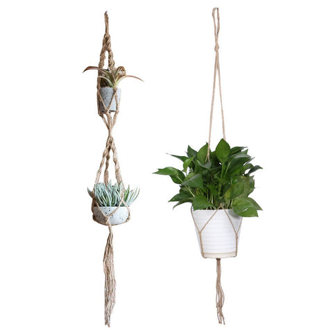 Hanging Pot Holder With Fiber Rope