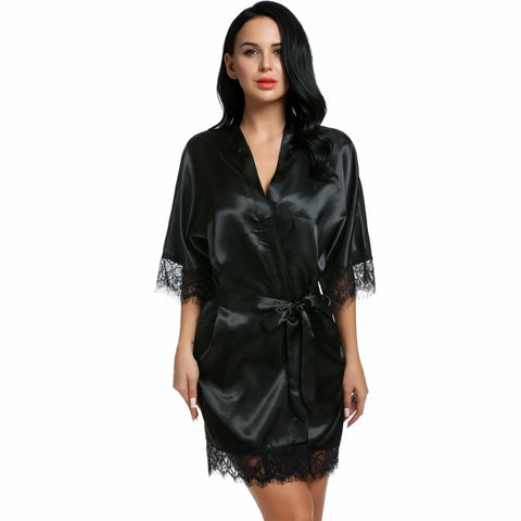 Sexy Short Satin Robe