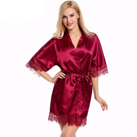 Sexy Short Satin Robe