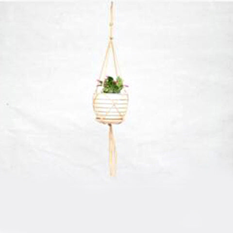 Hanging Pot Holder With Fiber Rope